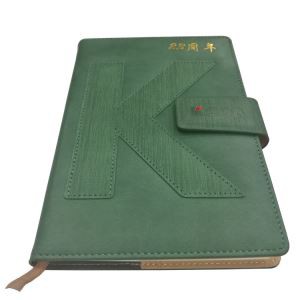 Kožni dnevnik mesečnog planera prilagođenog štampanja